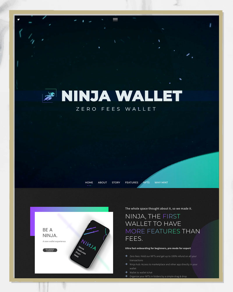 Ninja Wallet Website